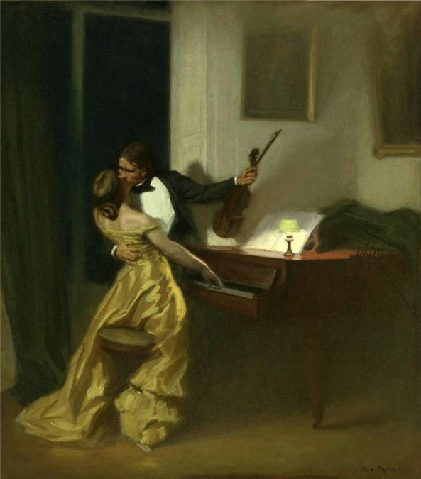                   La sonata a Kreutzer - cuadro de René François Xavier Prinet            