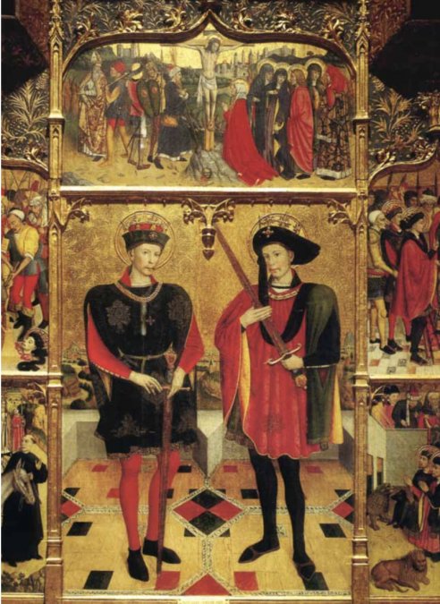 Retablo de los santos Nin y Non, también llamados Adbón y Senén (detalle) • Jaume Huguet • 1459 -1460 • Iglesia de Santa María, Terrassa, España