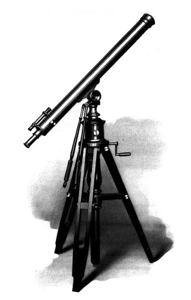 Telescopio Bardou & Son de 108 mm como el utilizado por Alberto Williams, de acuerdo al catálogo de la empresa de 1911 