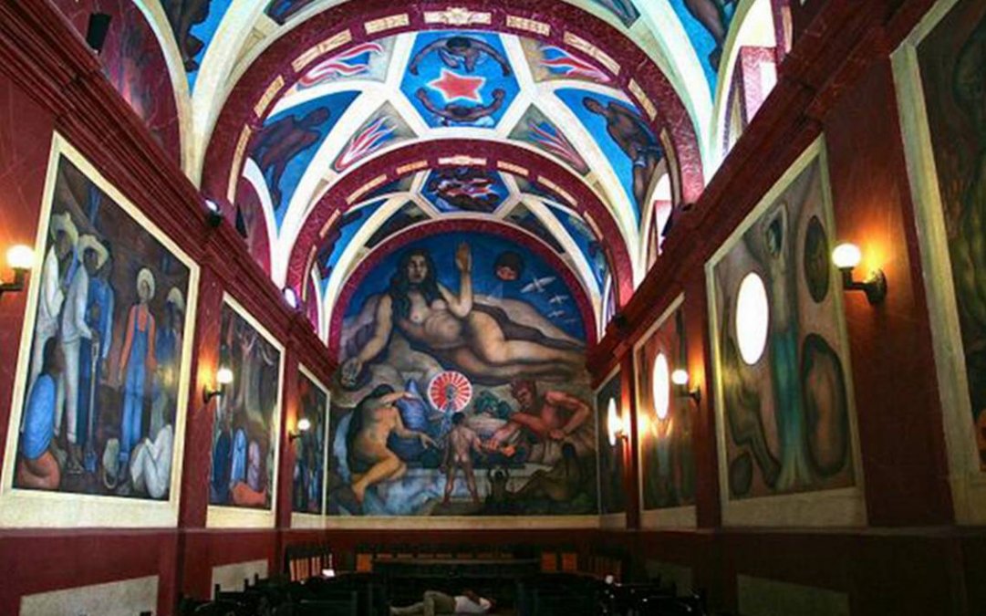 Diego Rivera: Murales de la Capilla Riveriana, Universidad Autónoma de Chapingo. 1924-1927. Superficie total: 700 mts².