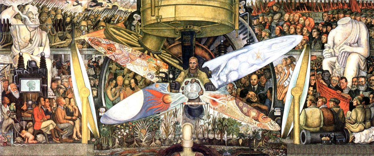 Diego Rivera: El hombre controlador del universo. 1934. Medidas 4,80 × 11,45 mts.