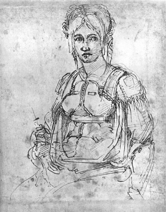 1536 - Retrato de Vittoria Colonna - Miguel Angel - The British Museum, Londres.