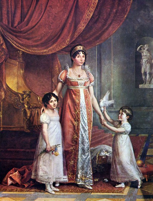 Julia Clary, con sus dos hijas, Zenaida y Carlota, en un retrato de François Gérard. (Galería Nacional de Irlanda)  