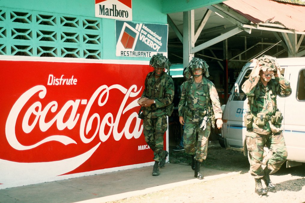 Soldados estadounidenses el 1 de enero de 1990.