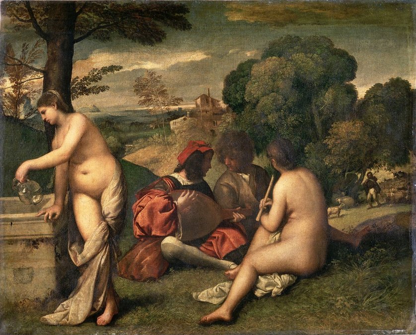 1510 - Fiesta campestre - Giorgione - Museo del Louvre