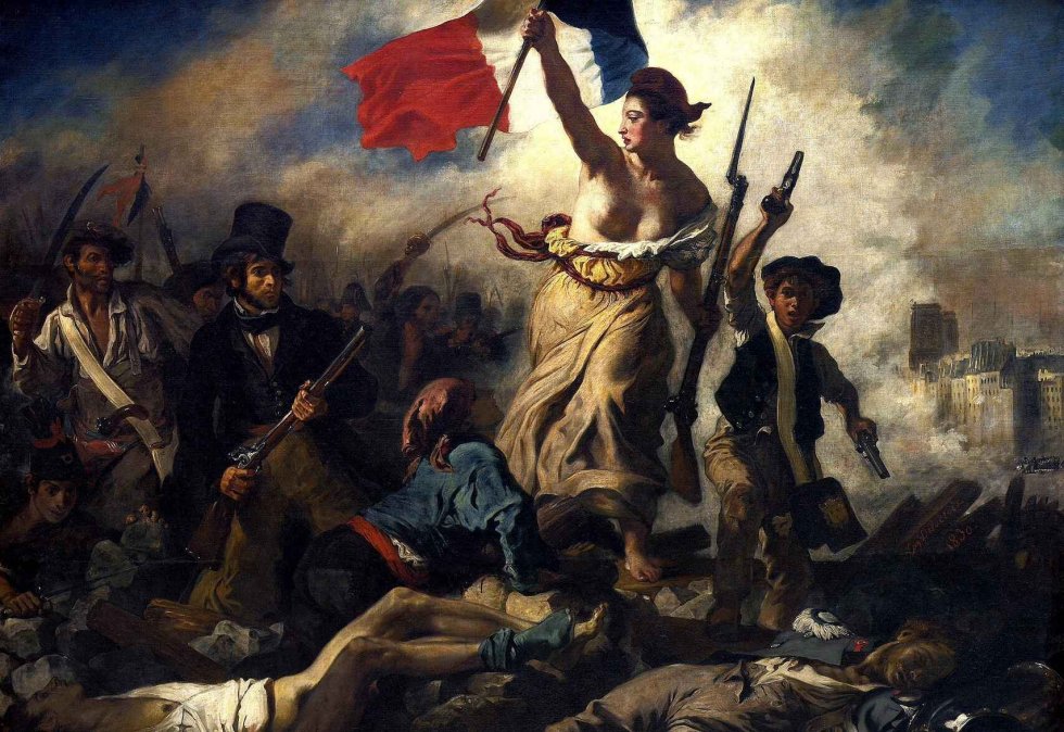                                                                La libertad guiando al pueblo: alegoría de la revolución de 1830.                                                                      