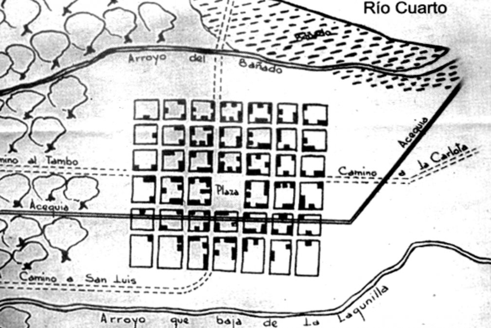 Croquis de la Villa de la Concepción al momento en que se produjo el ataque de Quiroga