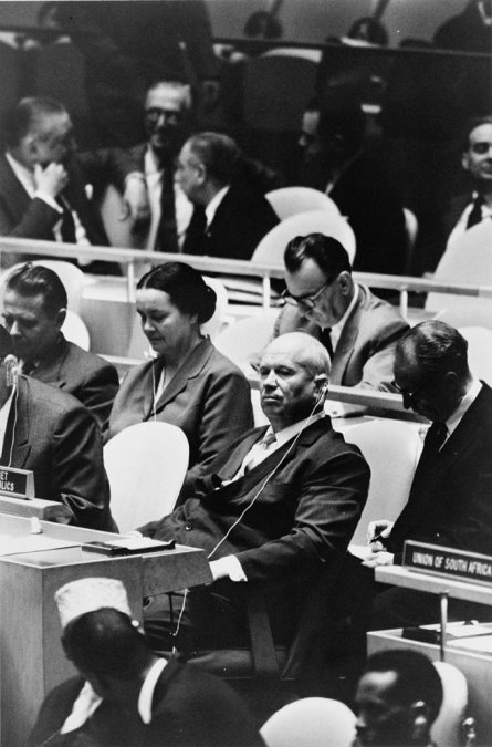 Nikita Jruschov ante las Naciones Unidas, septiembre de 1960.