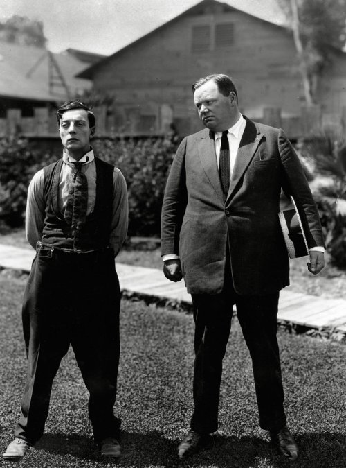 Fatty Arbuckle y Buster Keaton en 1915.
