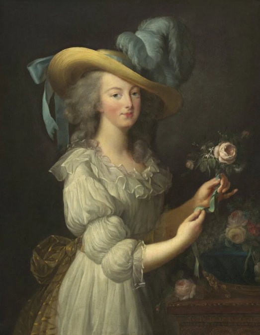 El  vestido ligero de muselina con el que Elisabeth Vigée-Le Brun retrató a  María Antonieta y con el que escandalizaron a la corte en 1783.