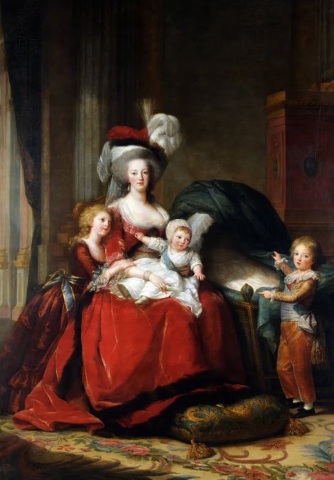 Retrato de María Antonieta por Le Brun con el que la monarca trataba de reforzar su papel de madre.