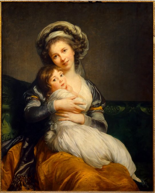 Elisabeth Vigée Le Brun y su hija en un autorretrato de 1786.