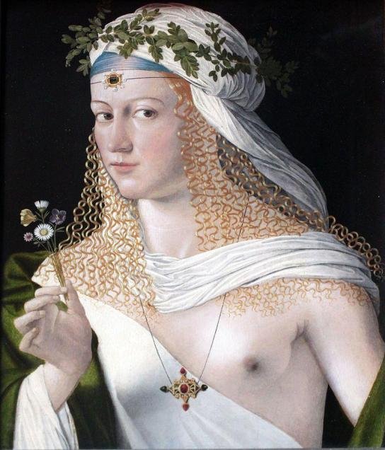 Se cree que el pintor Bartolomeo Veneto pudo pintar a Lucrecia Borgia en este retrato.