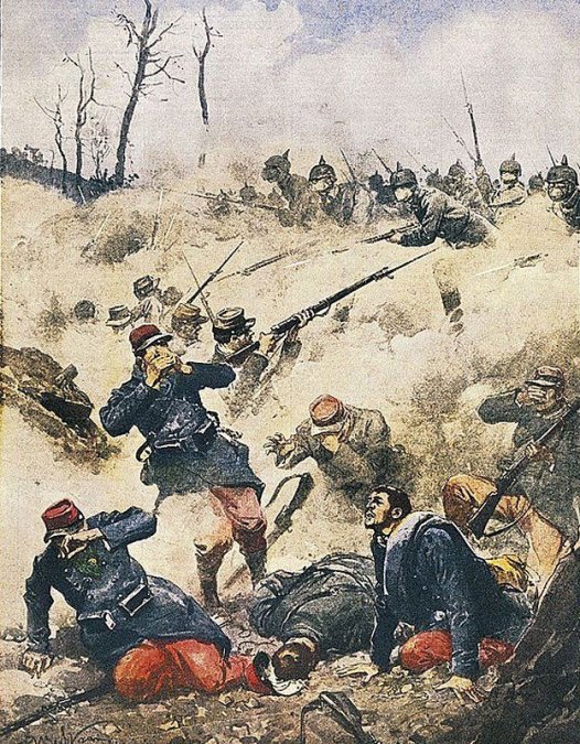 "La guerra bruta", es el nombre de esta ilustración de la Batalla de Ypres, los efectos de los gases venenosos.
