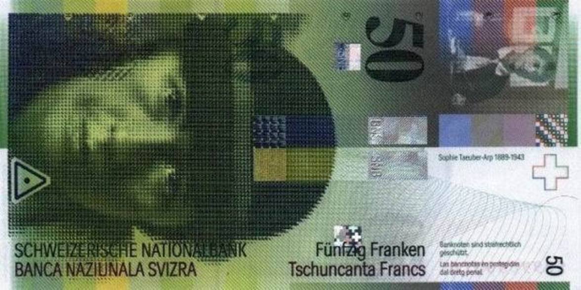 Sophie Taeuber-Arp - Billete de 50 francos suizos