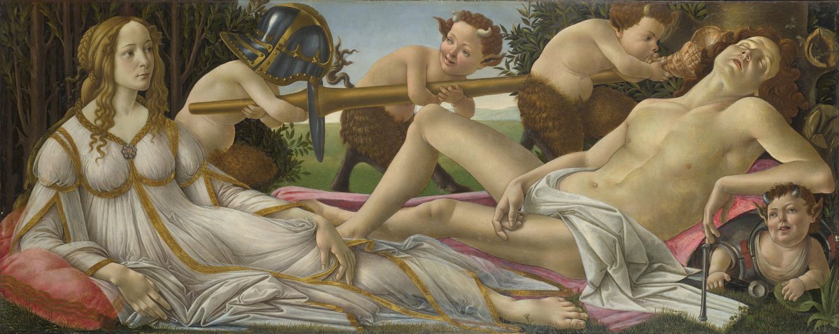 Venus y Marte, 1483, National Gallery, Londres.