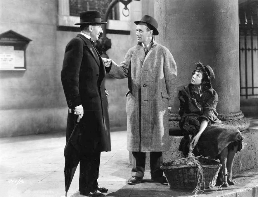                 Scott Sunderland, Leslie Howard y Wendy Hiller en Pygmalion (1938), que Howard codirigió    