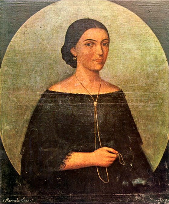 Retrato de Manuela Sáenz en 1825 por Pedro Durante - Lima (Perú)