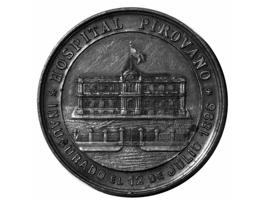 Medalla conmemorativa de la inauguración del Hospital Pirovano en julio de 1896