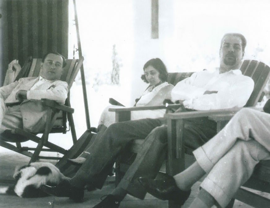 Enrique Amorim junto a Norah y Jorge Luis Borges Veraneando en 