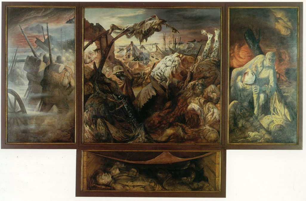 Tríptico de Guerra • Otto Dix • 1929/32 - Gemäldegalerie Alte Meister, Dresden, Alemania.