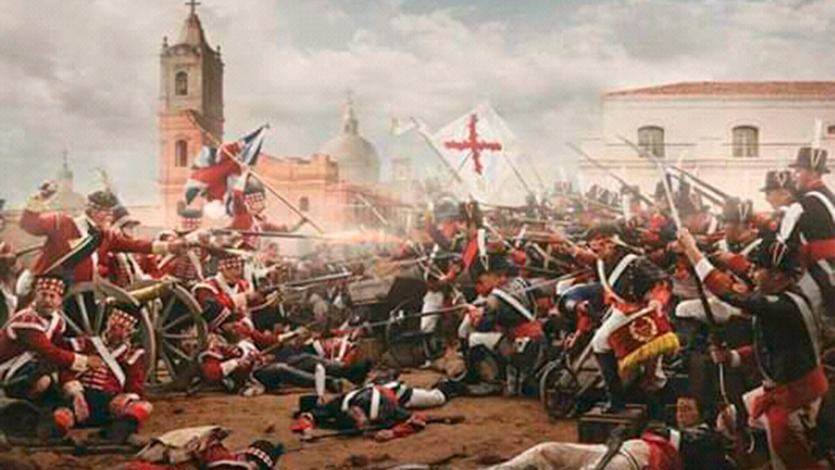 La lucha entre las tropas británicas y las fuerzas de Buenos Aires