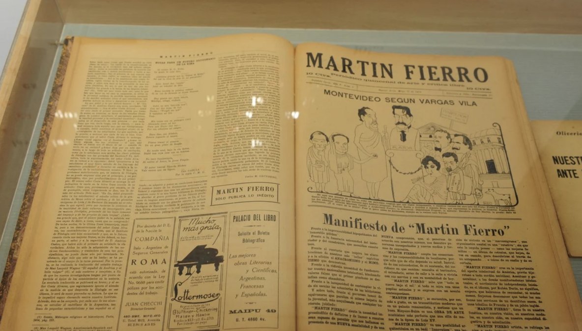 En 1924, un grupo de intelectuales del que Oliverio forma parte, funda la revista Martín Fierro. Foto Rubén Digilio