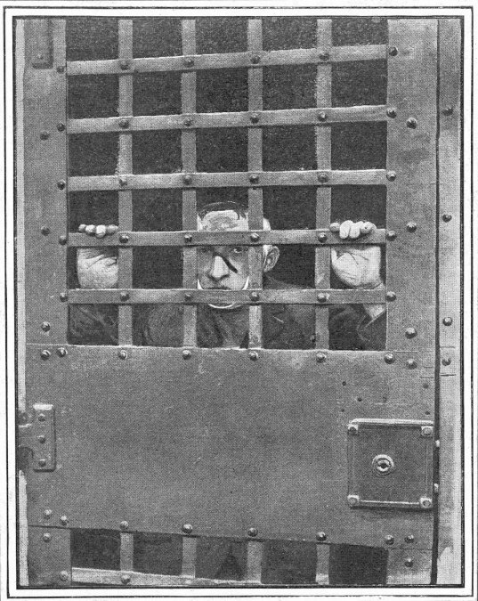 La primera fotografía de León F. Czolgosz, el asesino del presidente William McKinley, en la cárcel. La imagen fue publicada en la portada del Semanario Leslie