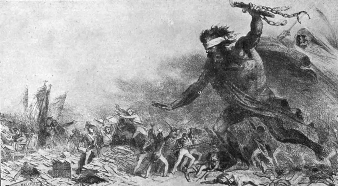 El pintor francés Auguste Raffet dedicó su La barbarie y la cólera entran en Europa de 1831 a retratar metafóricamente el expansionismo ruso de la época. 